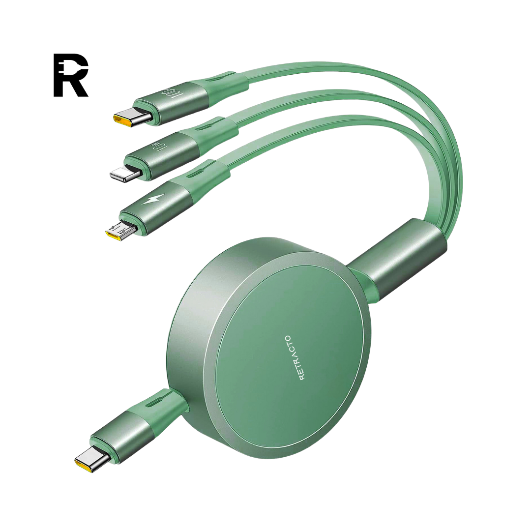 Retracto™ 2.0: New 3-in-1 Retractable USB-C Charging Cable