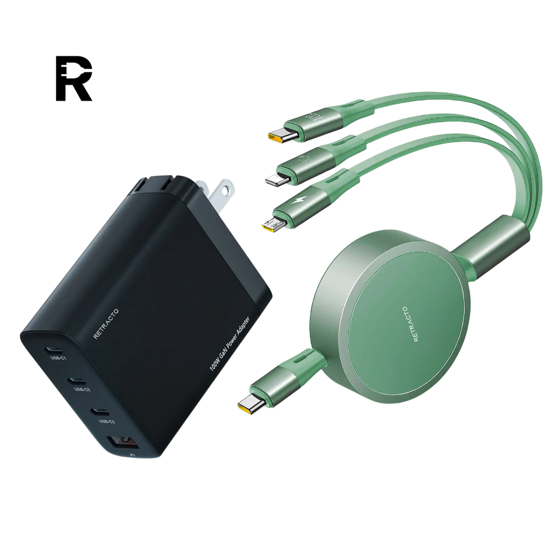 Retracto™ 2.0: New 3-in-1 Retractable USB-C Charging Cable